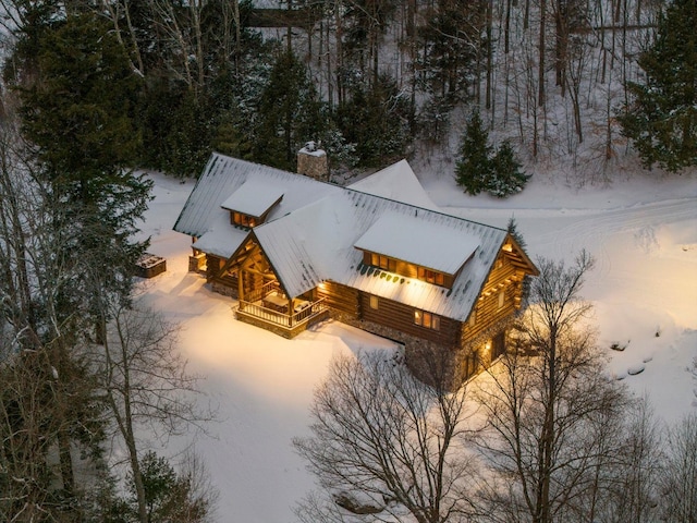 birds eye view of property