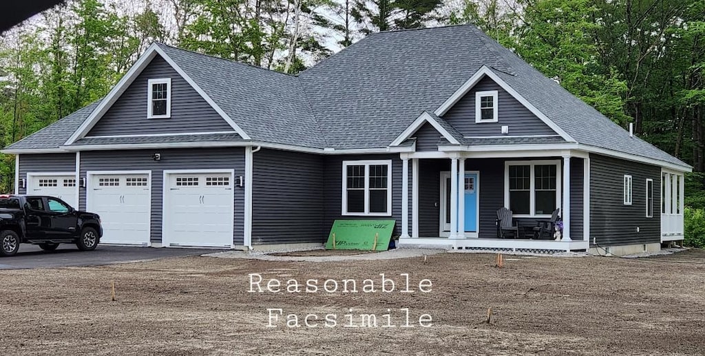 view of front of home featuring covered porch