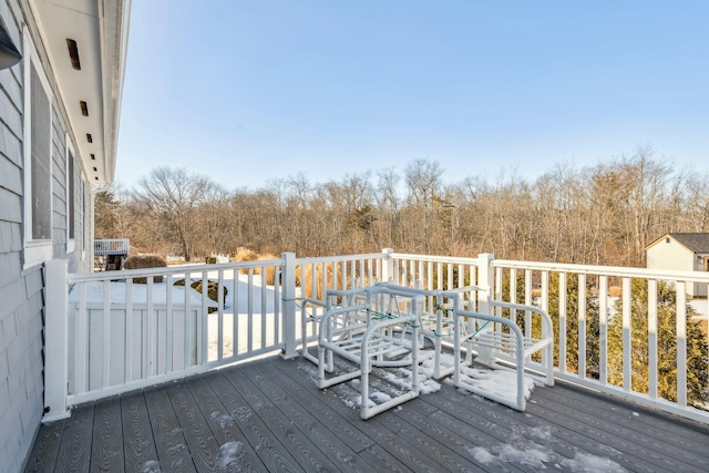 view of wooden terrace