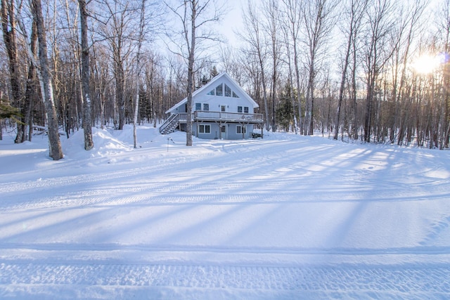 exterior space with a deck