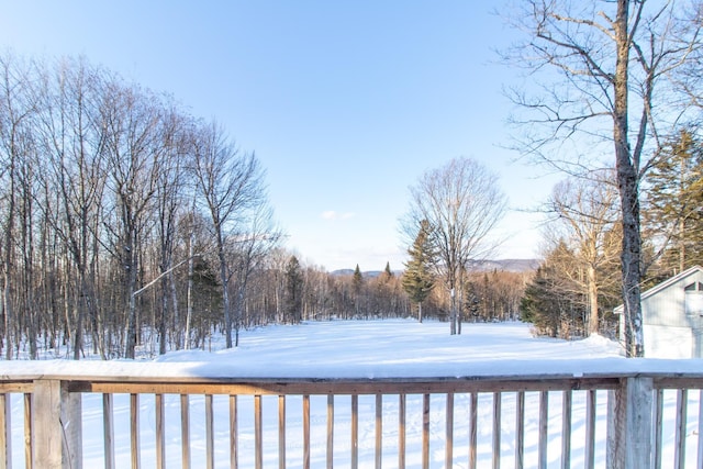 view of snowy yard