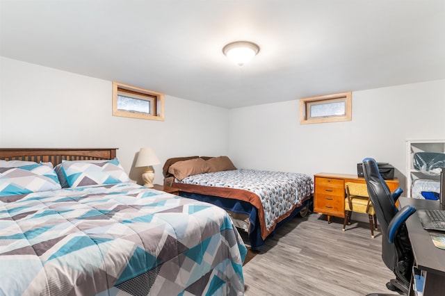 bedroom featuring light hardwood / wood-style flooring