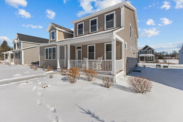 view of front of home with covered porch