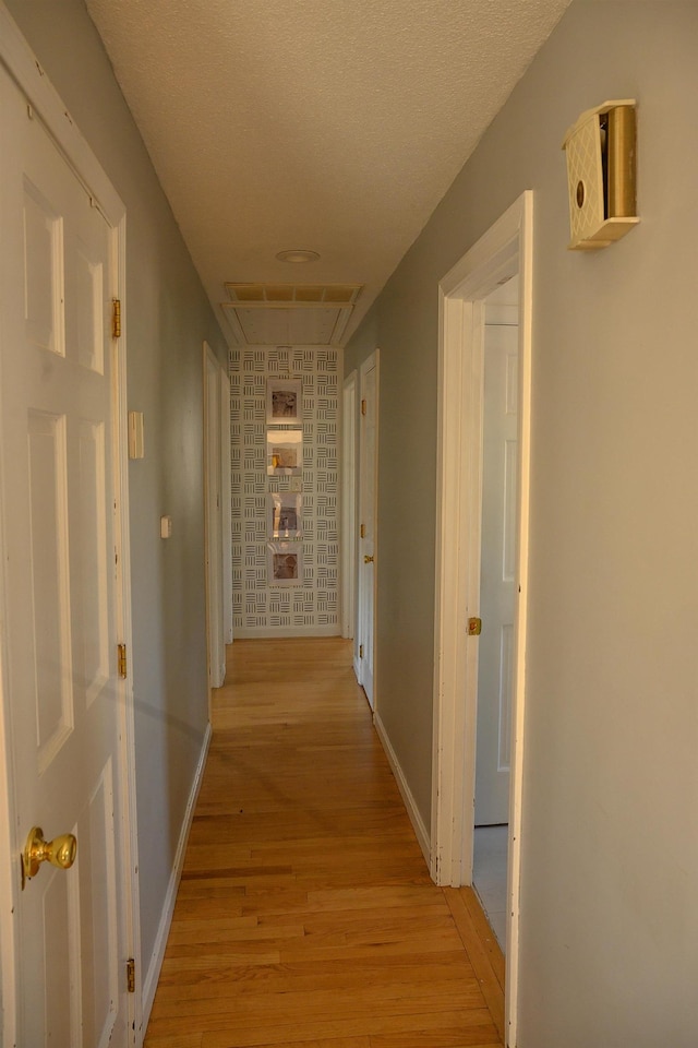 hall featuring light wood-type flooring