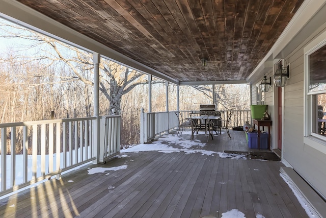 view of wooden deck