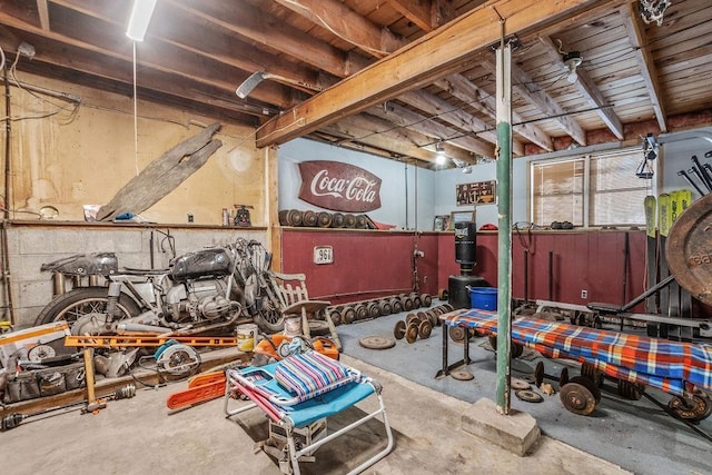 miscellaneous room featuring concrete floors