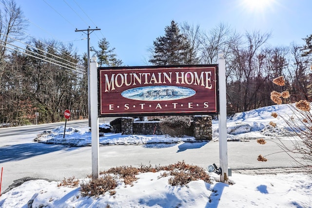 view of community sign