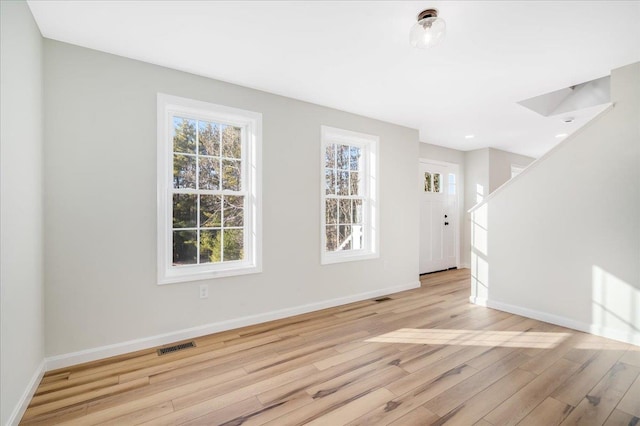 empty room featuring light hardwood / wood-style flooring