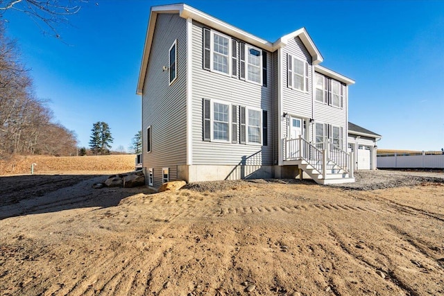 view of front facade with a garage