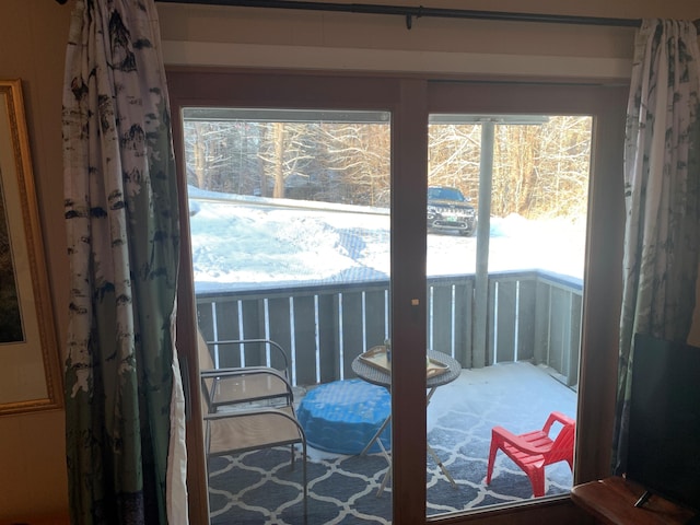 view of sunroom