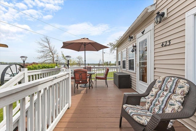 view of wooden deck