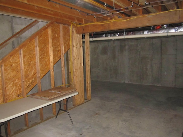 view of basement