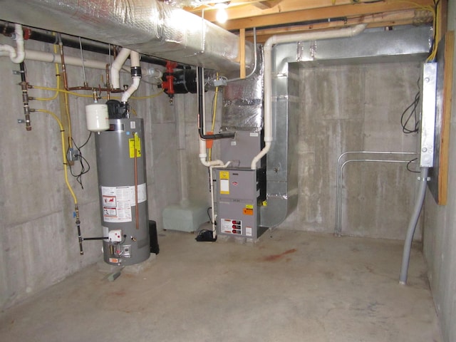 utilities featuring heating unit and water heater