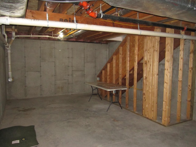 view of basement