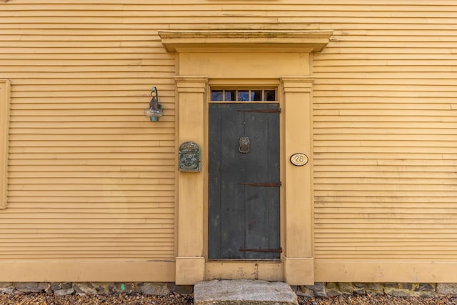 view of doorway to property