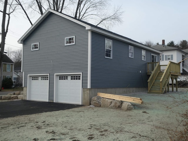 view of home's exterior featuring a garage