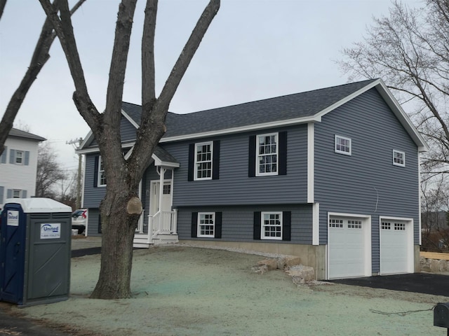 view of front of home featuring a garage