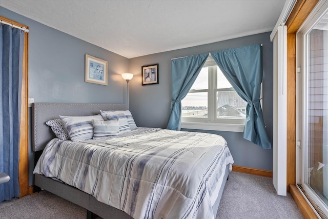 view of carpeted bedroom