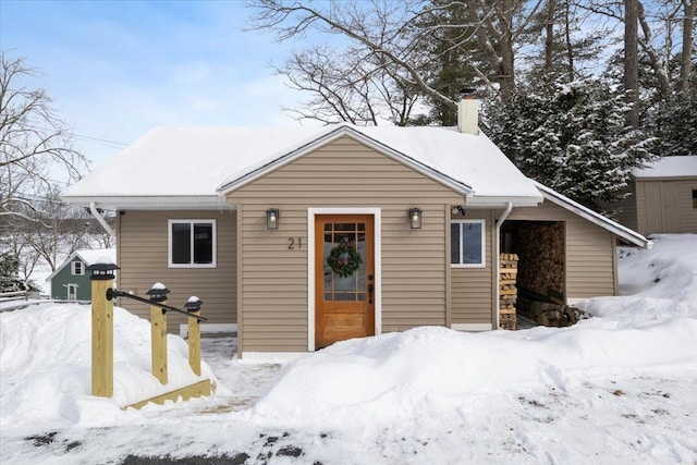 view of bungalow-style home