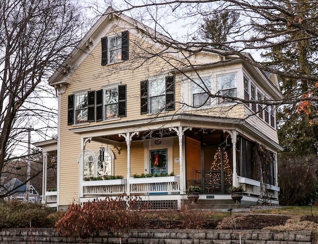 view of front of home with a porch