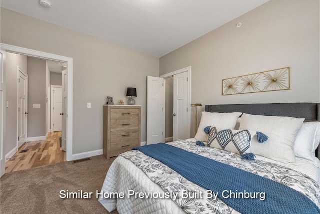 view of carpeted bedroom