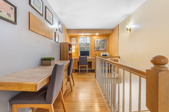 dining room featuring light hardwood / wood-style floors