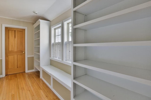 interior space featuring light wood-type flooring