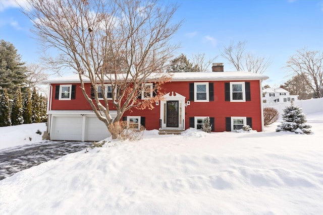 split foyer home with a garage