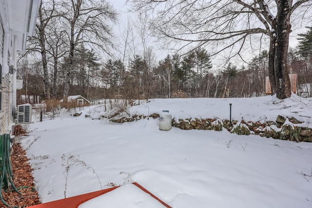 view of snowy yard