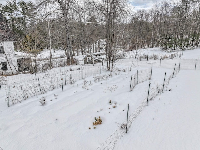 view of snowy yard