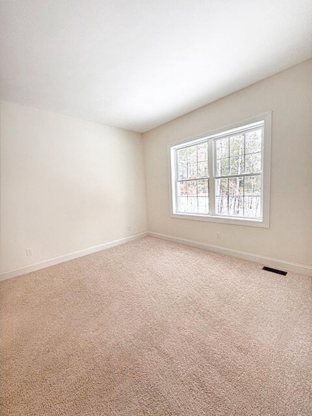 unfurnished room featuring carpet