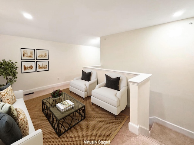 view of carpeted living room