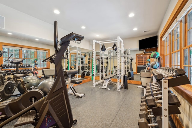 view of exercise room