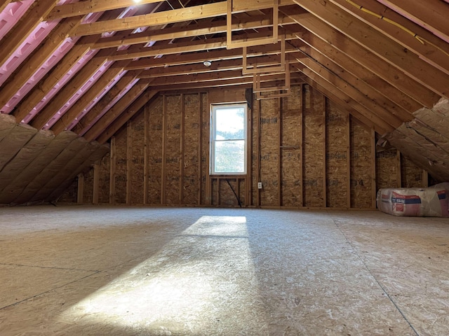 view of attic