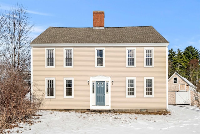 view of colonial home