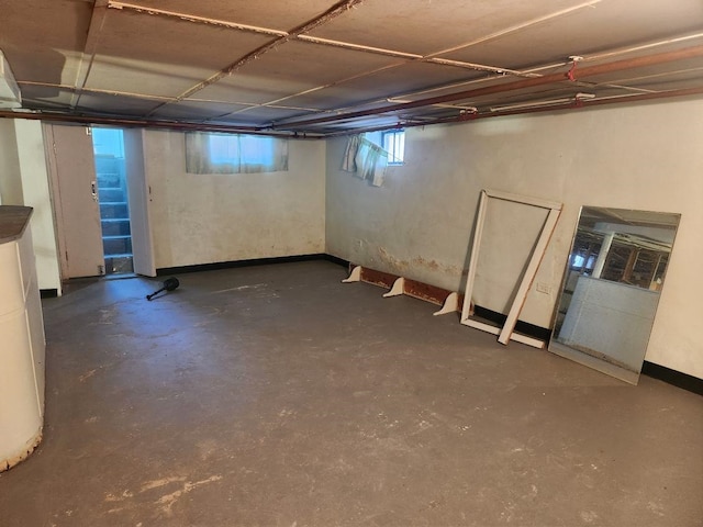 view of basement