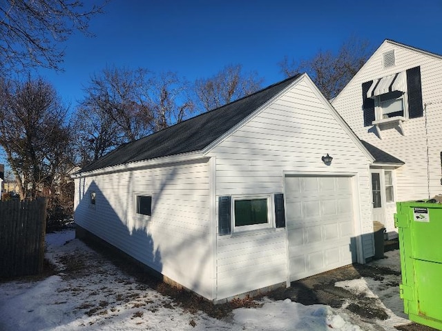 view of home's exterior featuring a garage