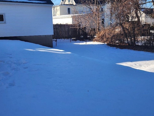 view of snowy yard