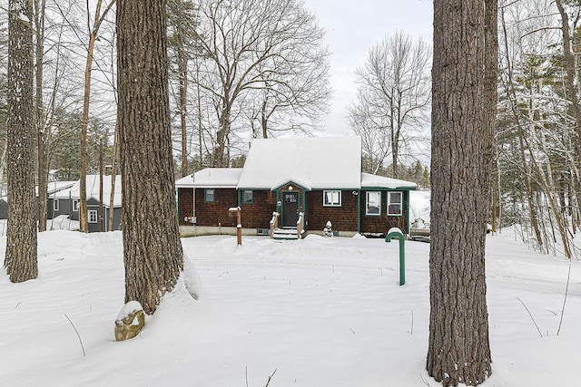 view of single story home