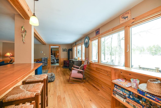 interior space featuring light wood-type flooring