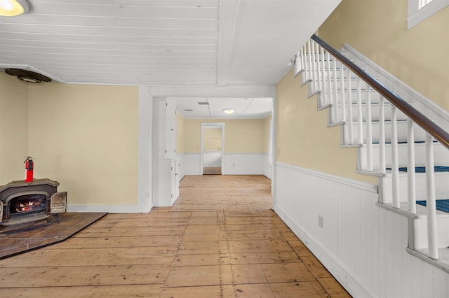 hall featuring light hardwood / wood-style flooring