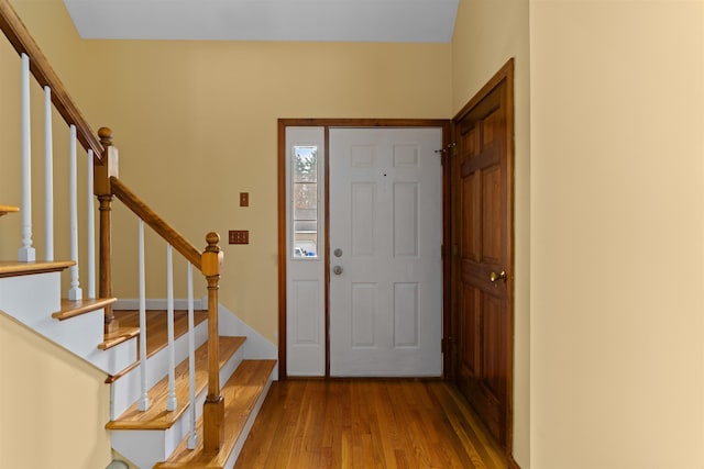 entryway with light wood-type flooring