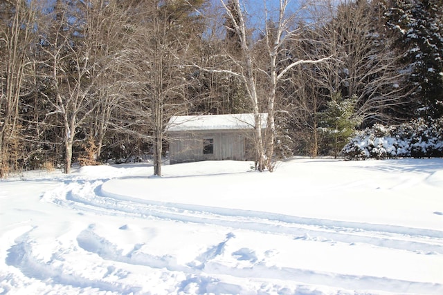 view of snowy yard