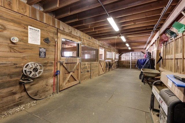 view of horse barn