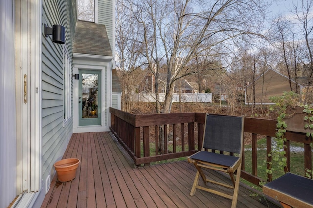 view of wooden deck