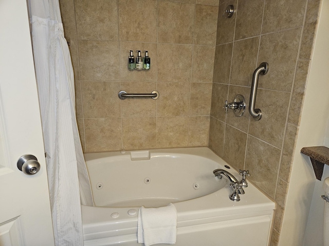 bathroom with independent shower and bath