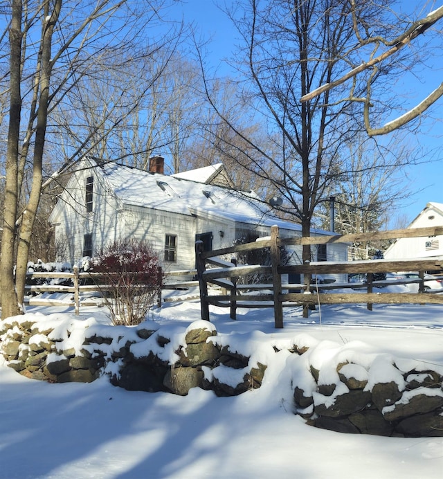 view of snowy exterior