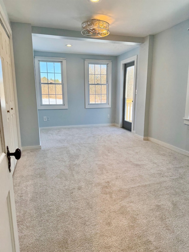 view of carpeted spare room