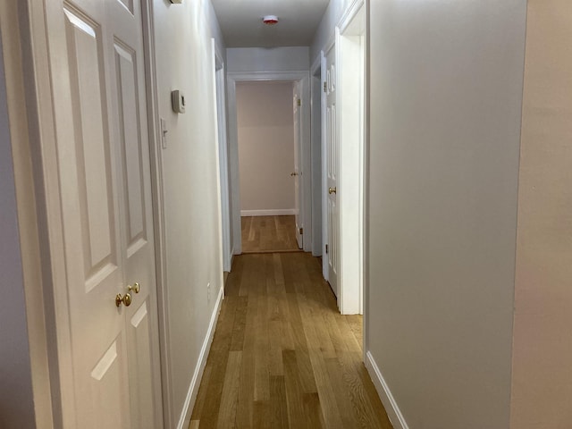 hallway featuring light hardwood / wood-style floors