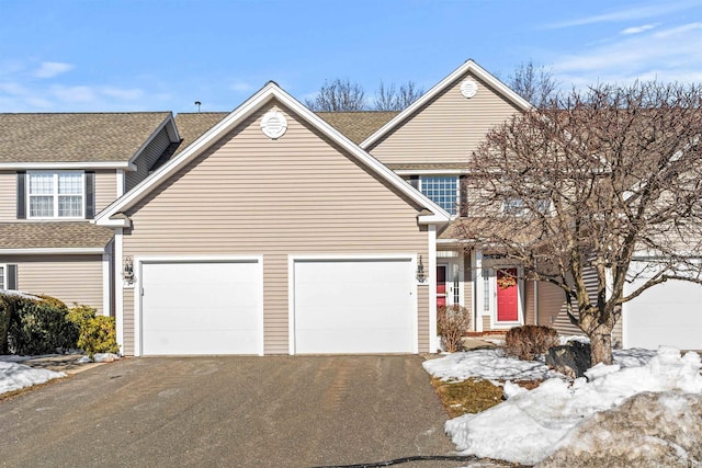 view of front facade with a garage